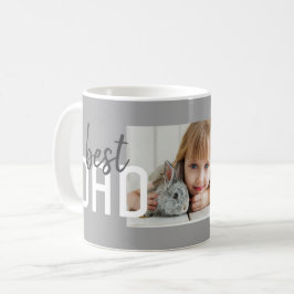 Bästa Pappa Modern Grått Photo Far's Day Kaffemugg