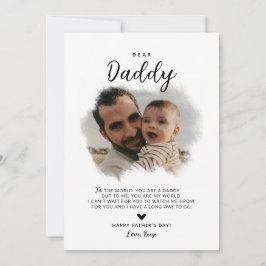 Bästa pappa | Modern Photo Heart Fars dag Kort