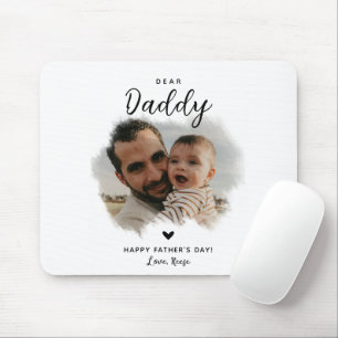 Bästa pappa Modern Photo Heart Fars dag Musmatta