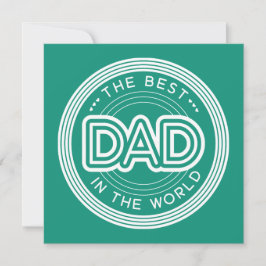 Bästa Pappa Moderna Gröna Fars Dag Kort