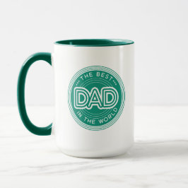 Bästa Pappa Moderna Gröna Fars Dag Mugg