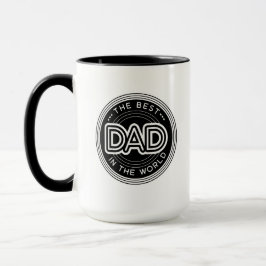 Bästa pappa moderna svartvita fars dag mugg
