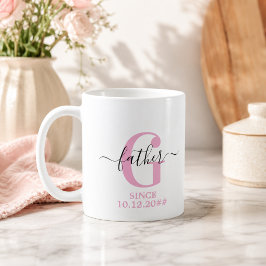 Bästa pappa-monogram | Personlig fadersdag  Kaffemugg
