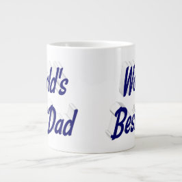 Bästa Pappa mörk blått 3d-text Fars dag Jumbo Mugg