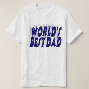 Bästa Pappa mörk blått 3d-text T Shirt