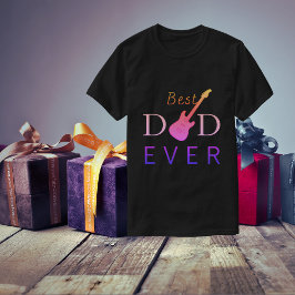 Bästa Pappa-musikgarnitar-Coolan Modern Fars dag T Shirt