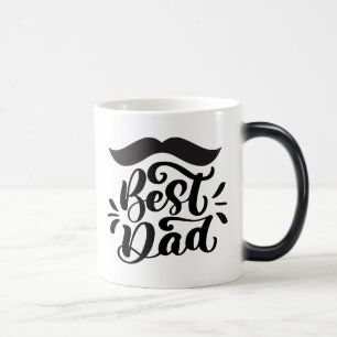 Bästa Pappa, mustasch Magisk Mugg