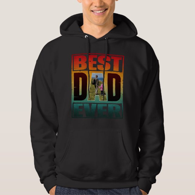 BÄSTA PAPPA NÅGON FARS DAG PERSONLIG BILD HOODIE (Framsida)
