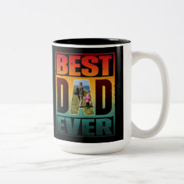 BÄSTA PAPPA NÅGON FARS DAG PERSONLIG BILD Två-Tonad MUGG