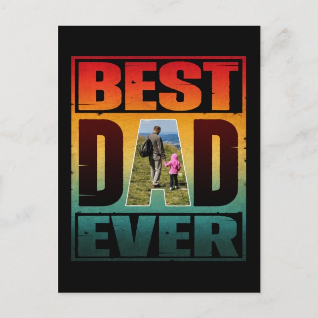 BÄSTA PAPPA NÅGON FARS DAG PERSONLIG BILD VYKORT (Framsida)