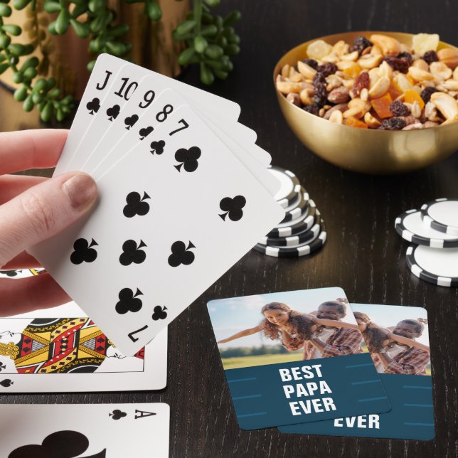 Bästa Pappa Någon Sin Bild Casinokort (På plats)