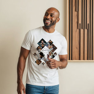 Bästa Pappa Någon Sin Moderne Personlig Fotokollag T Shirt