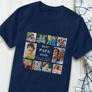 Bästa Pappa Någon Sinnes Barnbarn 10 Fotokollage B T Shirt