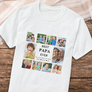 Bästa Pappa Någon Sinnes Barnbarn 10 Fotokollage T Shirt