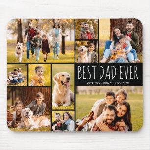 Bästa pappa någonsin 10 Foto Collage Modern Musmat Musmatta