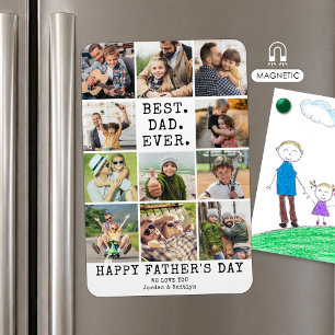 Bästa pappa någonsin 11 Foto Collage Fars dag Magnet