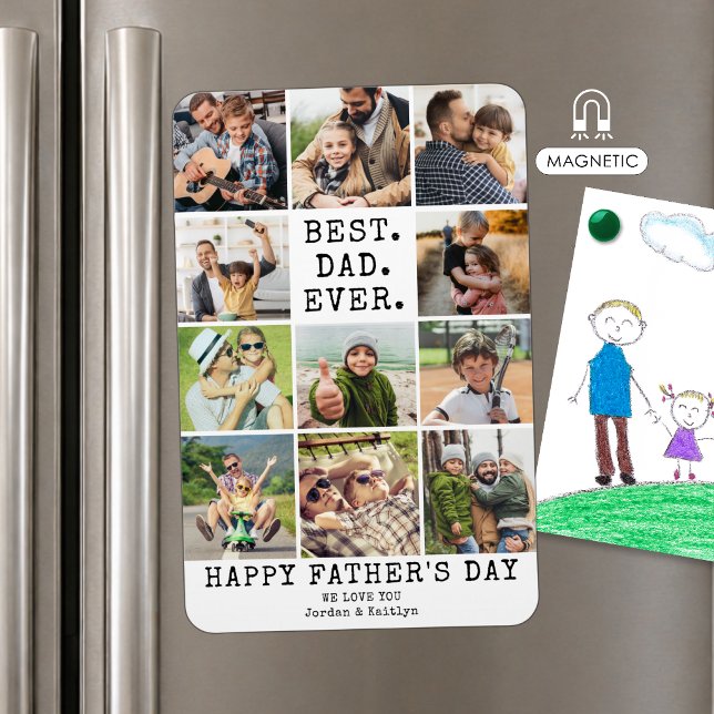 Bästa pappa någonsin 11 Foto Collage Fars dag Magnet (Skapare uppladdad)