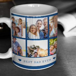Bästa pappa någonsin 12 fotokollage skapa din egen kaffemugg