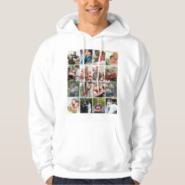 Bästa pappa någonsin 16 Bildcollage Personlig far Hoodie