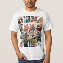 Bästa pappa någonsin 16 Bildcollage Personlig far T Shirt