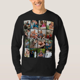 Bästa pappa någonsin 16 Bildcollage Personlig far T Shirt