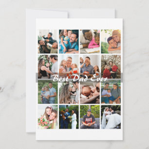 Bästa pappa någonsin 16 Foto Collage Personlig far Kort