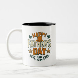 Bästa pappa någonsin 2026 Glad fadersdag irländsk Två-Tonad Mugg
