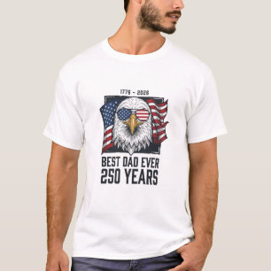 Bästa pappa någonsin 250 år Patriotisk örn Pappa T Shirt