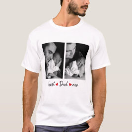 Bästa Pappa någonsin-2-foto-Anpassningsbar T Shirt