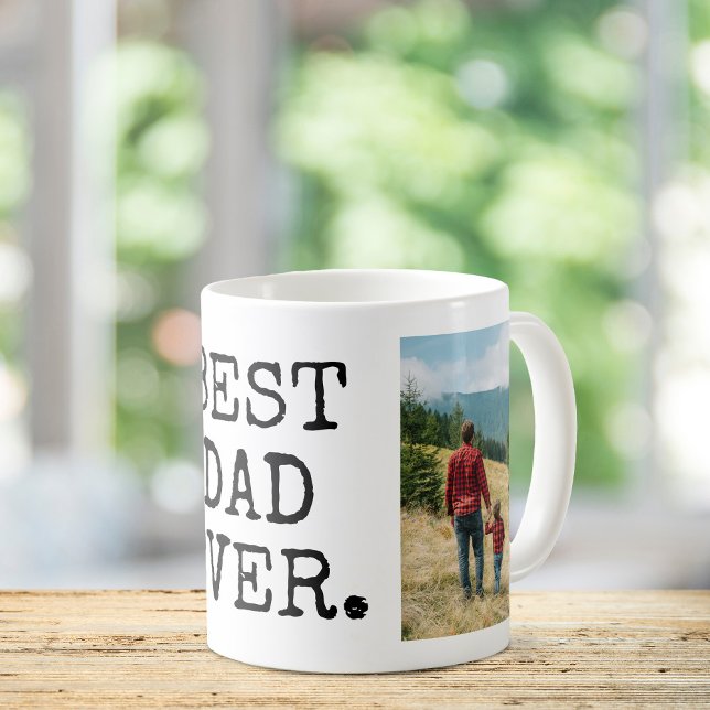 Bästa Pappa någonsin 2-foto Kaffemugg (Skapare uppladdad)