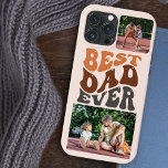 Bästa Pappa någonsin 2-foto och Groovy Retro-typog<br><div class="desc">Bästa Pappa någonsin 2-fotot iphone case - roligt och användbar gåva till pappa för fars dag etc. Designen skrivs i groovy retry typography och mallen är konfigurerad så att du kan lägga till två av dina favoritfoton. Bilderna visas i liggande och fyrkantigt vågrät och om du har problem med placeringen...</div>