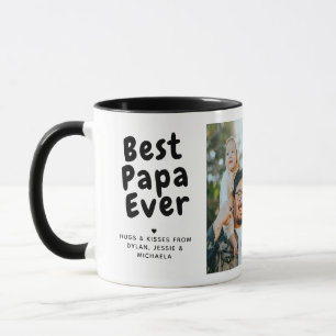 Bästa Pappa Någonsin 2-Fotografikollage & Anpassad Mugg