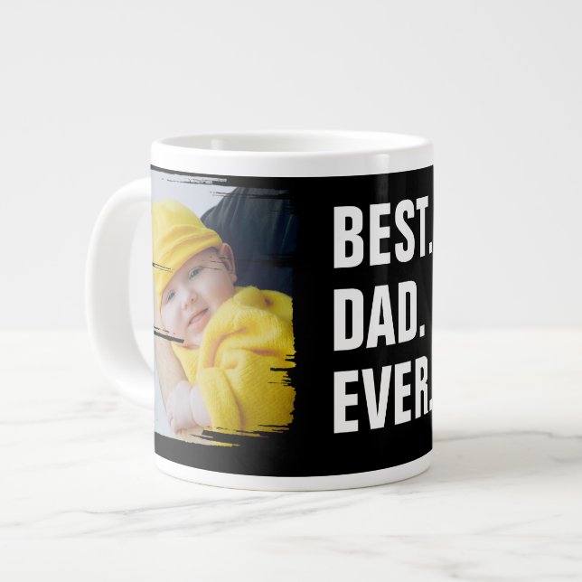 Bästa Pappa någonsin 2-Personligen för fotoskript  Jumbo Mugg (Framsida vänster)