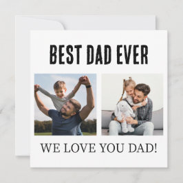 Bästa Pappa någonsin 2 Photo Collage Fars dag Gift Julkort