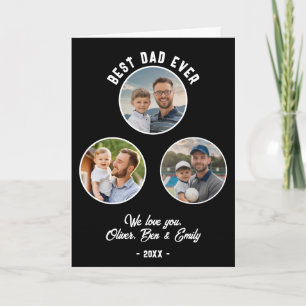 Bästa pappa någonsin 3 bilder Fars dag Helgkort