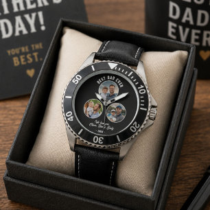 Bästa pappa någonsin 3 bilder Fars dag minnessak Armbandsur