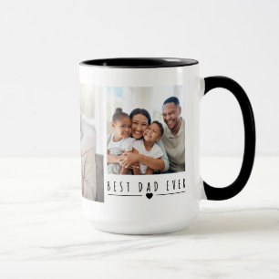 Bästa pappa någonsin 3 Familjefotocollage Anpassad Mugg