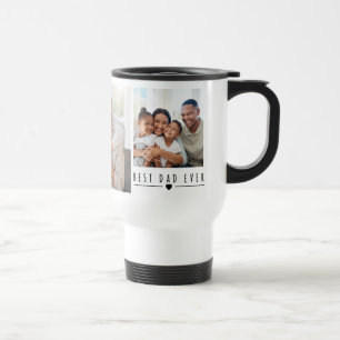 Bästa pappa någonsin 3 Familjefotokollage Anpassat Resemugg