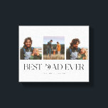 Bästa Pappa någonsin | 3-Foto Fars dag Retro Canvastryck<br><div class="desc">Anpassade fars dag-fotoblock med tre egna foton med ett typsnitt för roligt som lyder "bästa pappa någonsin". Perfekten är en viktig gåva till far.</div>