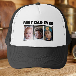 Bästa pappa någonsin 3 foto svart vitt keps