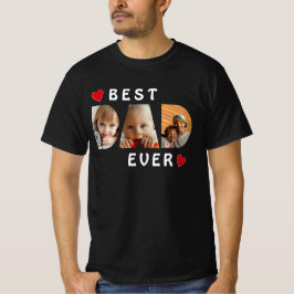 Bästa Pappa någonsin, 3-fotokollage-Anpassningsbar T Shirt