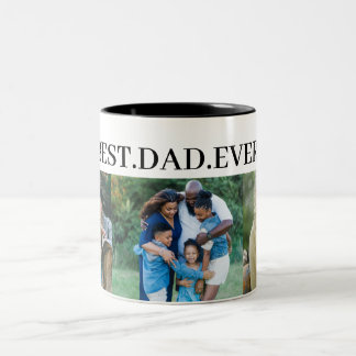 Bästa Pappa någonsin 3-fotokollage Två-Tonad Mugg