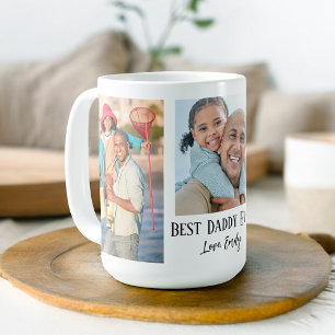 Bästa pappa någonsin-3-fotomall kaffemugg