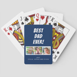 Bästa Pappa någonsin 3-foton Casinokort