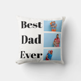 Bästa Pappa någonsin | 3 Photo Collage Fars dag Kudde