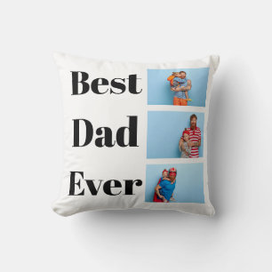 Bästa Pappa någonsin   3 Photo Collage Fars dag Kudde