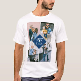 Bästa pappa någonsin 4 Foto Modern Enkel T Shirt