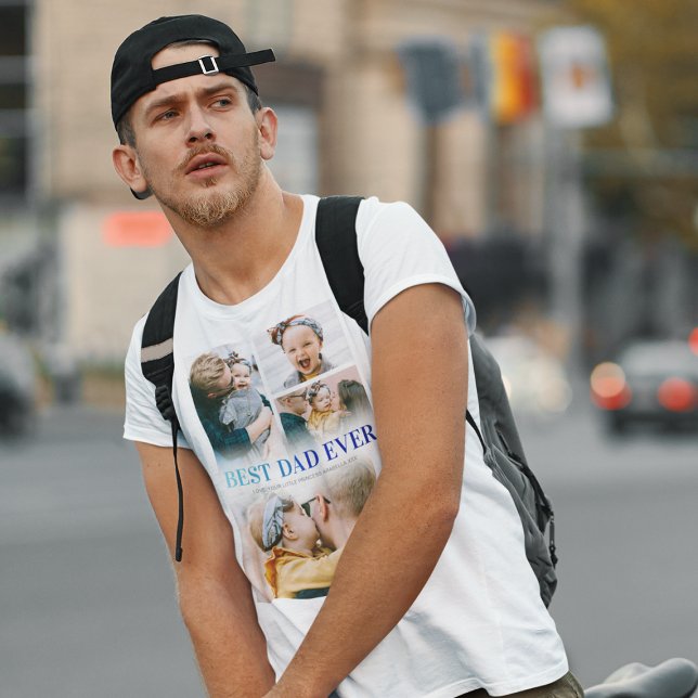 Bästa Pappa någonsin 4-foto T Shirt (Skapare uppladdad)