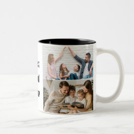 Bästa pappa någonsin 5 Foto Collage Två-Tonad Mugg