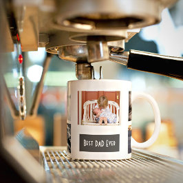 Bästa Pappa någonsin - 5-fotoPersonlig Kaffemugg